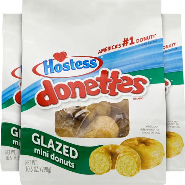 Hostess Donettes Glazed mini Donuts 298g -6er Karton