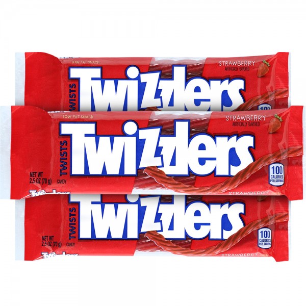 Twizzlers Twists Candy Strawberry 70g - 18er Display