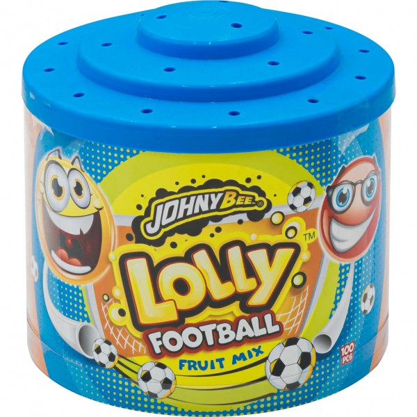 Johny Bee Lolly Football Fruit Mix 8g - 100er Display