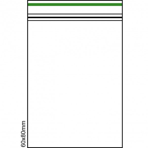 Zip-Tüte 60x80mm VE1000 GREEN LINE