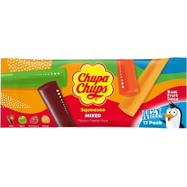 Chupa Chups - Squezze Freeze Pops Mixed Flavor -15er Display