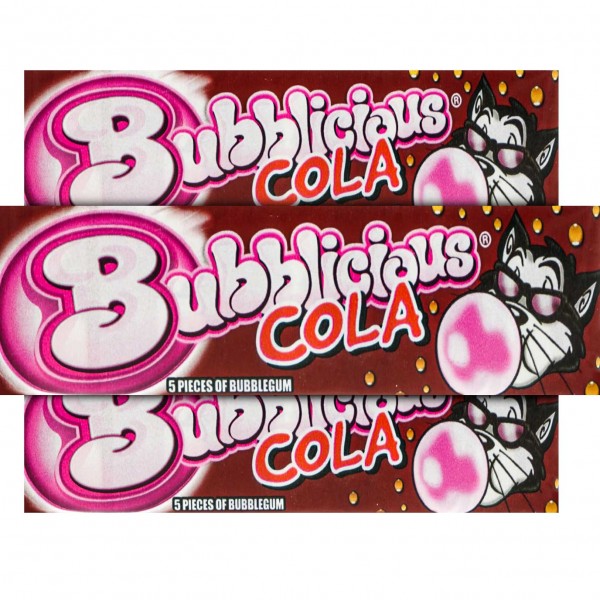 Bubblicious Cola 5 Pieces of Bubblegum 38g - 12er Display