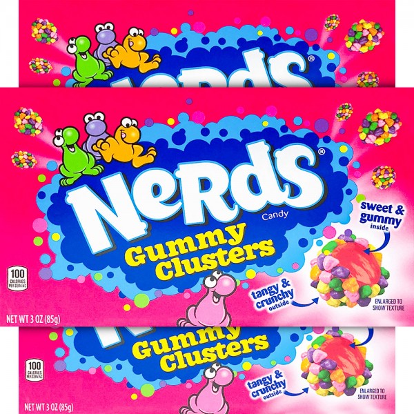 Nerds Gummy Clusters rainbow 85g - 12er Display