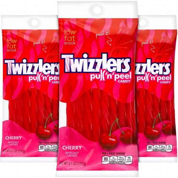 Twizzlers Pull n Pell Candy Cherry 172g - 12er Karton