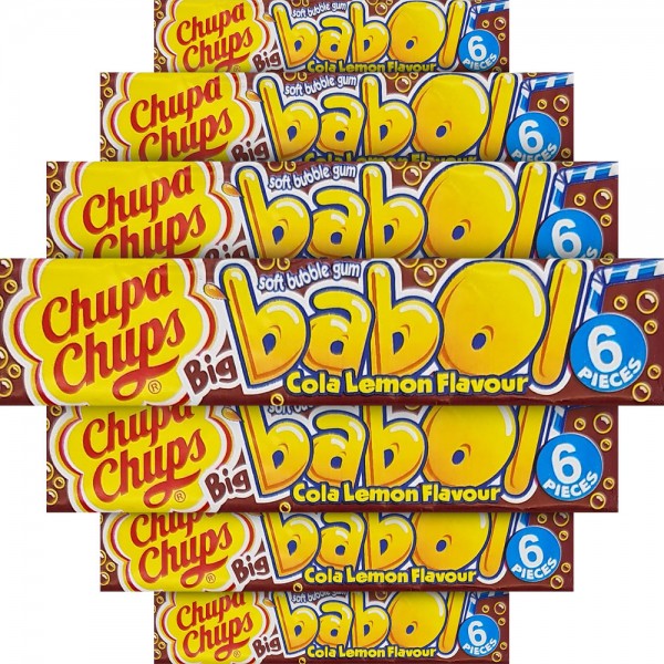 Chupa Chups Big Babol Cola Lemon Flavour 6 Pieces 27,6g - 20er Display