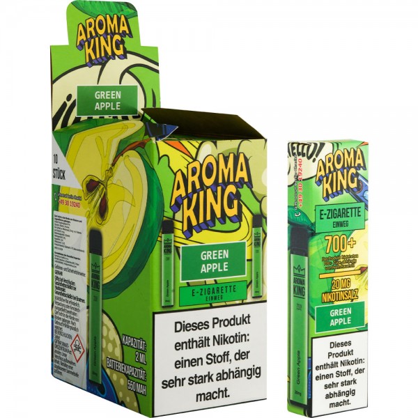 Aroma King E-Zigarette Green Apple - 10er Display
