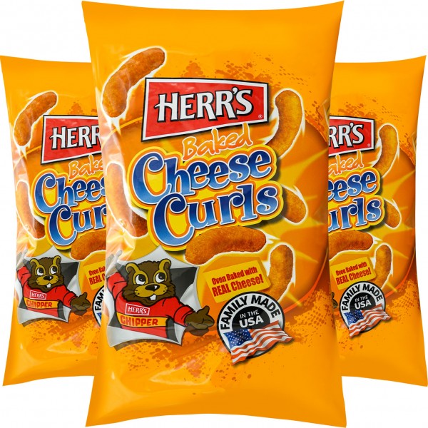 Herrs Baked Cheese Curls 198g - 12er Karton