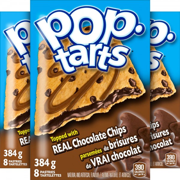 Pop Tarts Real Chocolate Chips 8 Pastries Tartelettes 384g - 12er Karton