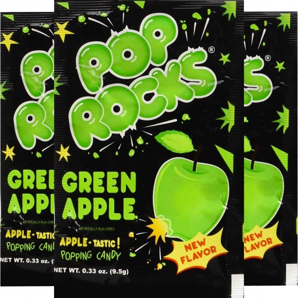 Pop Rocks Popping Candy Green Apple 9,5g - 24er Display