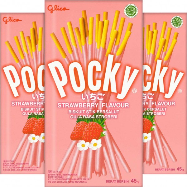 Pocky Strawberry Flavour 45g - 10er Display