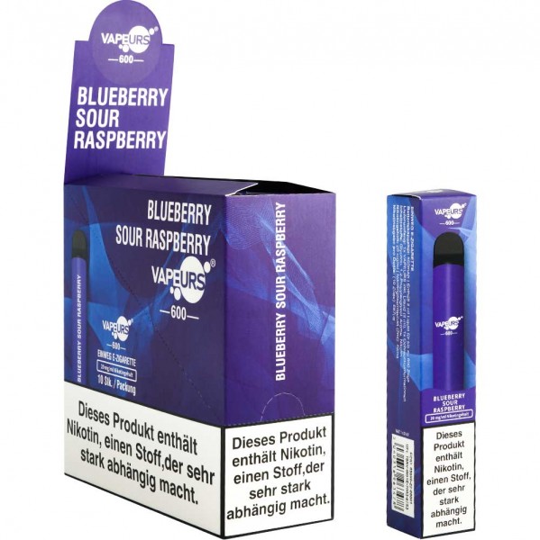 VAPEURS 600 Blueberry Sour Raspberry -10er Display