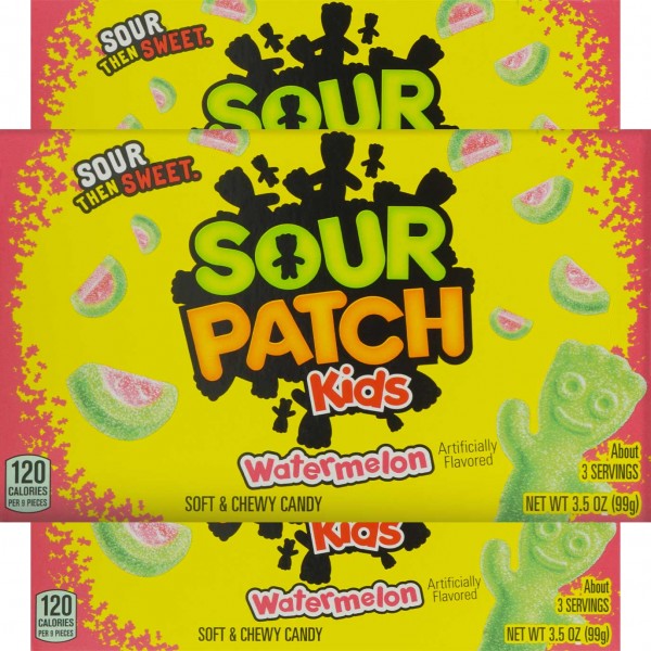 Sour Patch Kids Watermelon Soft & Chewy Candy 99g - 12er Karton