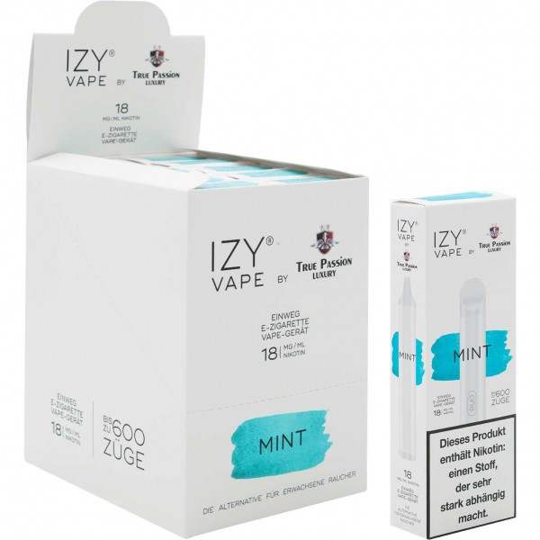 IZY VAPE Mint 600 Züge 18mg/ml -10er Display