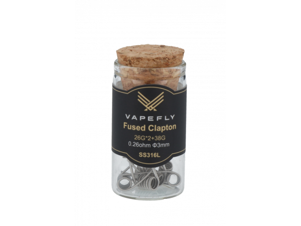Vapefly SS316L Fused Clapton Coil 26GA*2+38GA 0,26 Ohm (6 Stück pro Packung)