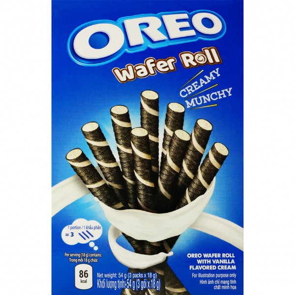 Oreo Wafer Roll Vanilla Cream 54g