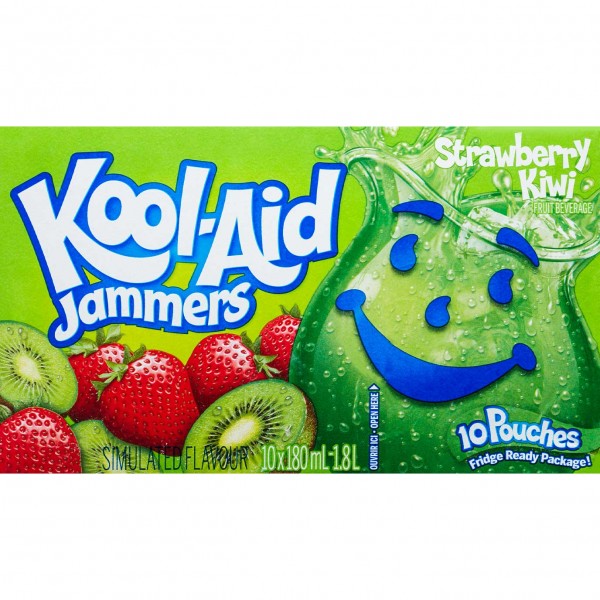Kool-Aid Jammers Strawberry - Kiwi 180ml - 10er Display