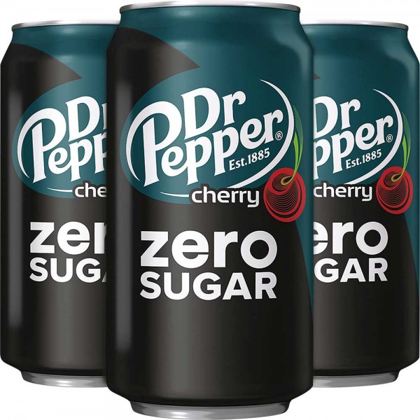 Dr Pepper Cherry Zero Sugar 355ml - 12er Karton