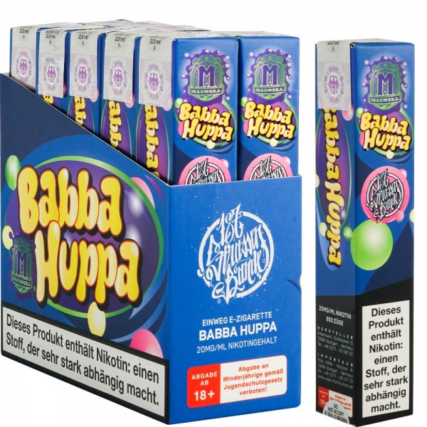 187 Strassenbande 600 Einweg E-Zigarette - Babba Huppa - 10er Display